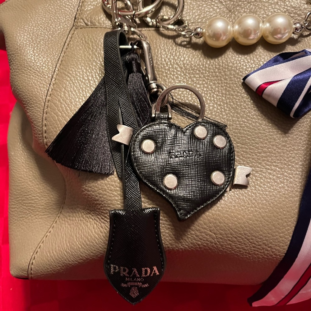 Two Authentic Prada Bag Charms in One